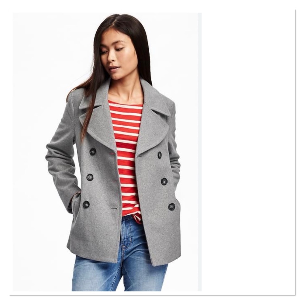 OLD NAVY Grey Peacoat Jacket